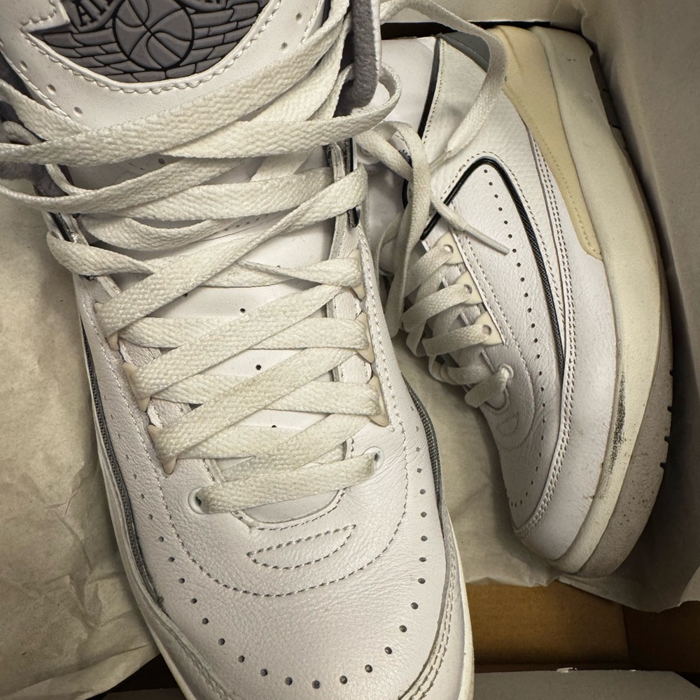 Jordan White and Gray Men's Sneakers